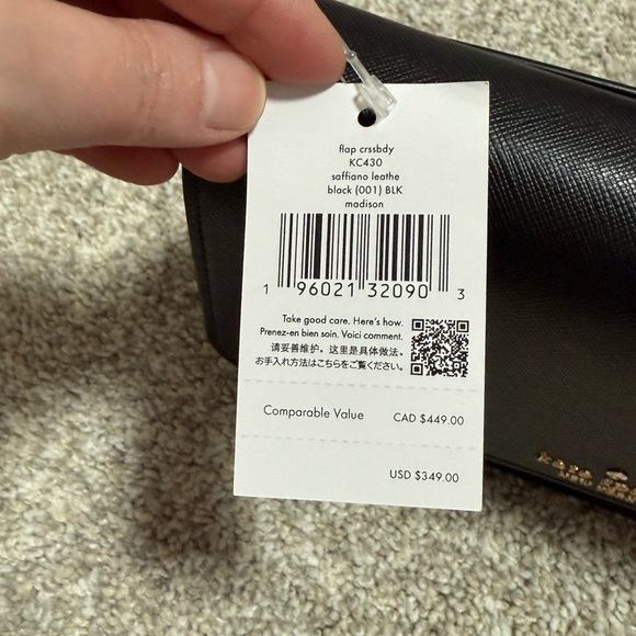 NWT Kate Spade Madison Willow Medium Flap Convertible Crossbody Purse in Black - Picture 10 of 11
